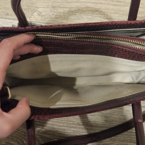 Radley London Croc Embossed Liverpool Multiway Grab Bag Oxblood Red - Picture 12 of 16